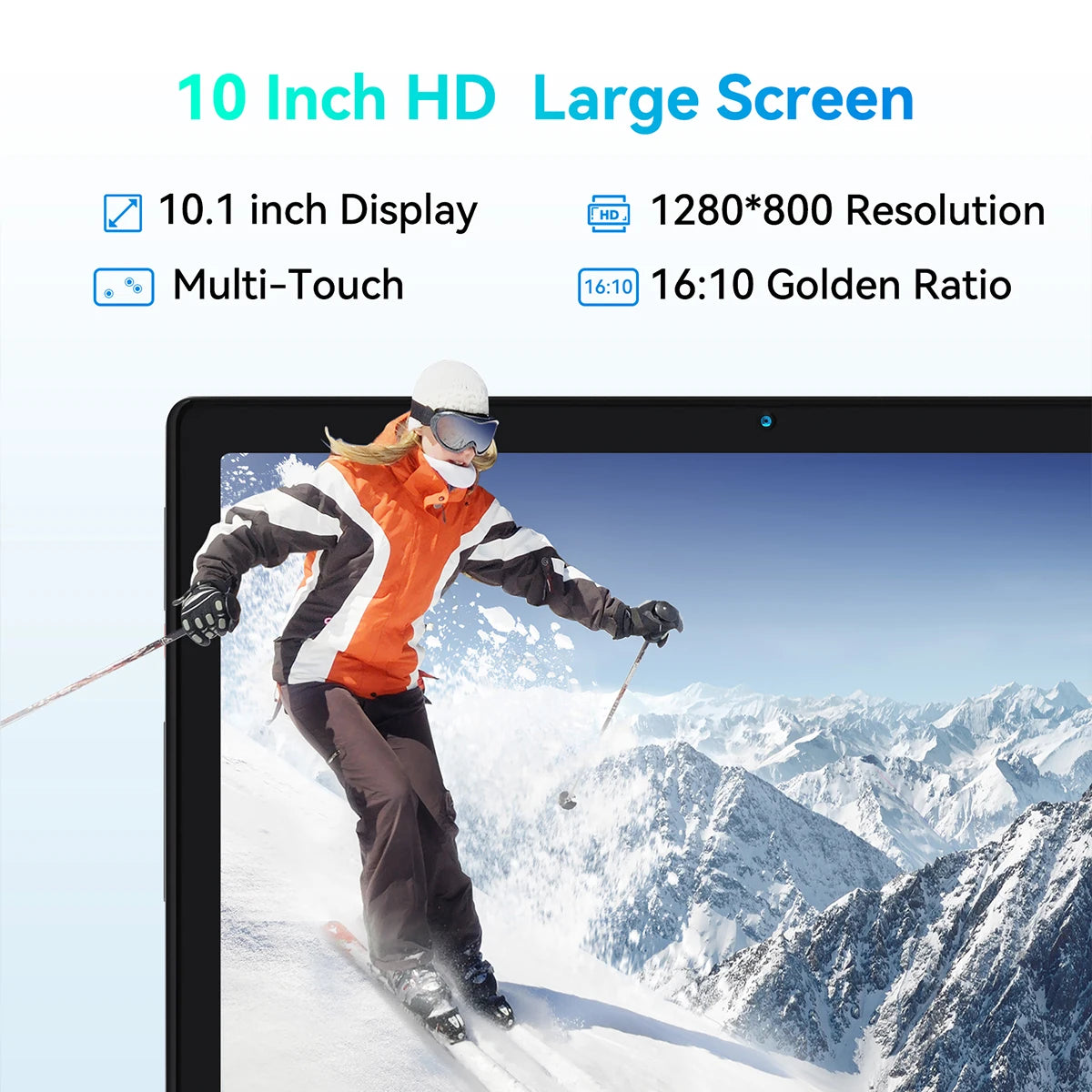 AEEZO MB1001 10.1 Inch Android 13 Tablet With 6GB RAM 64GB ROM 128GB Expandable 5000mAh Battery HD Touch Screen Dual Camera