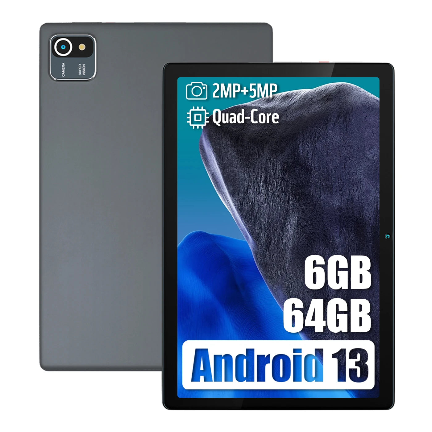 AEEZO MB1001 10.1 Inch Android 13 Tablet With 6GB RAM 64GB ROM 128GB Expandable 5000mAh Battery HD Touch Screen Dual Camera